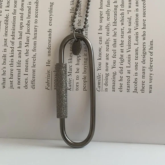 🔥❤️🔥 Brunello Cucinelli Monili Chain Beaded Necklace W/Sparkly Pendant 🔥❤️🔥 - Picture 5 of 13